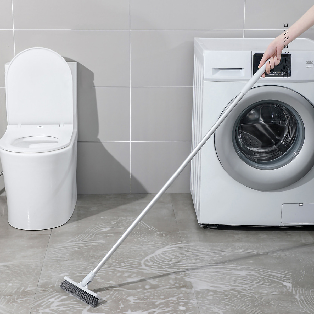 Chổi Chà Sàn Nhà Tắm Thông Minh Thiết Kế Đầu Gạt Nước Và Đầu Chổi Xoay 120 Độ Quét Nhà Siêu Sạch Mọi Góc Bẩn - Hàng Loại 1. CHính Hãng MINIIN