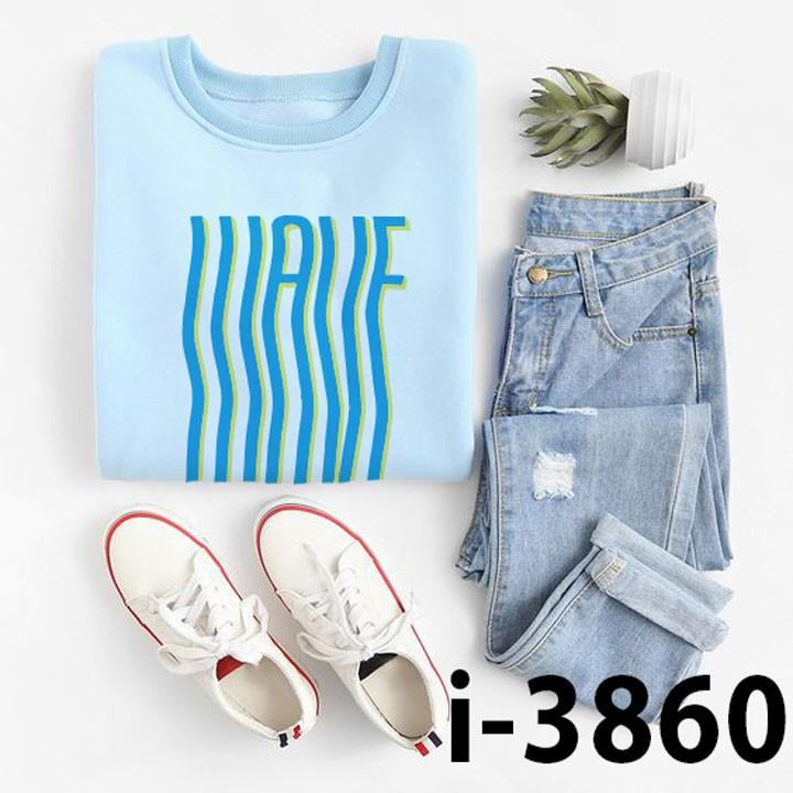 M3860 Áo Thun Nữ In WAVE 3D