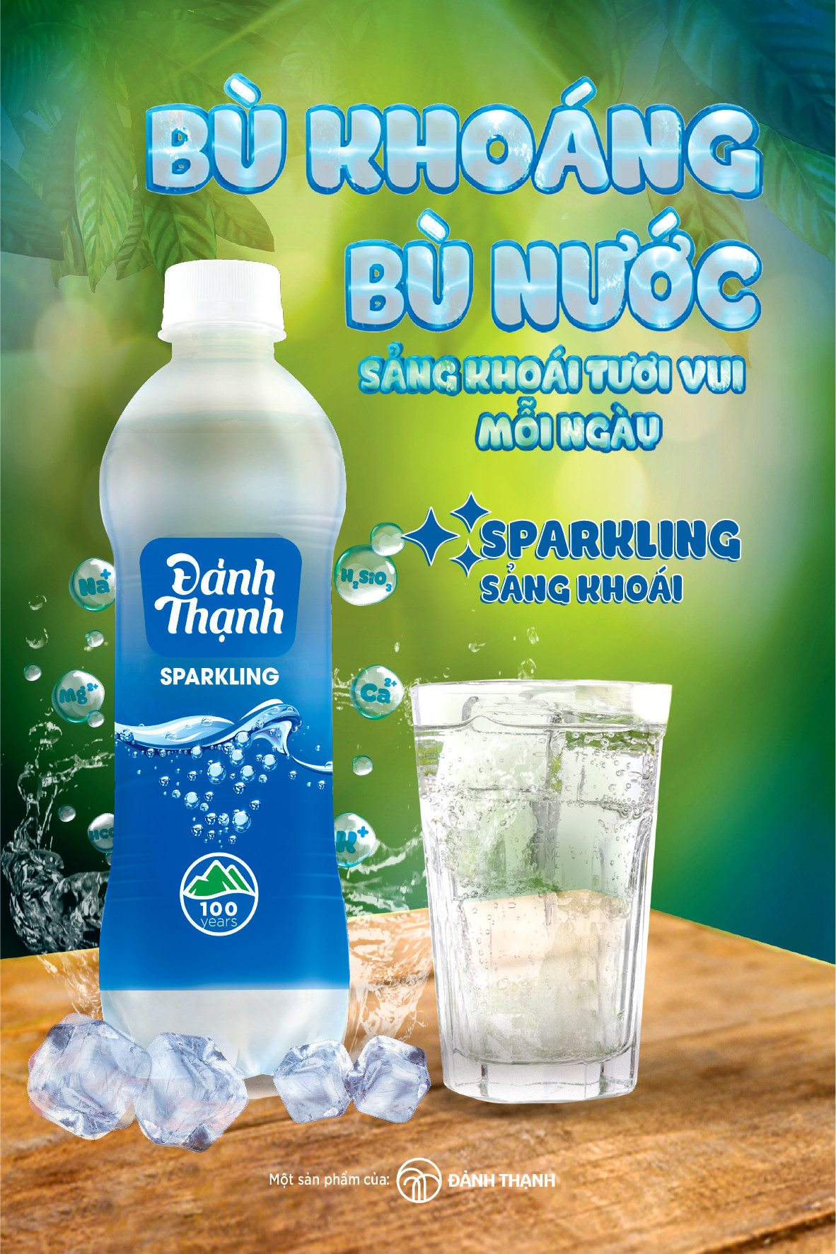 Lốc 6 chai Nước Khoáng Thiên Nhiên Có Ga Đảnh Thạnh 430ml
