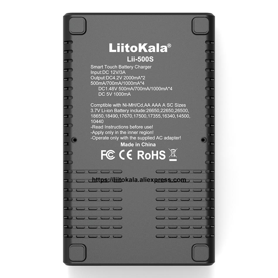 Liitokala Lii-500S LCD 3.7V 18650 18350 18500 21700 26700 20700 14500 26650 1.2V AA AAA NiMH Lithium-Pin Sạc Màu sắc: Lii-500S Trọn bộ