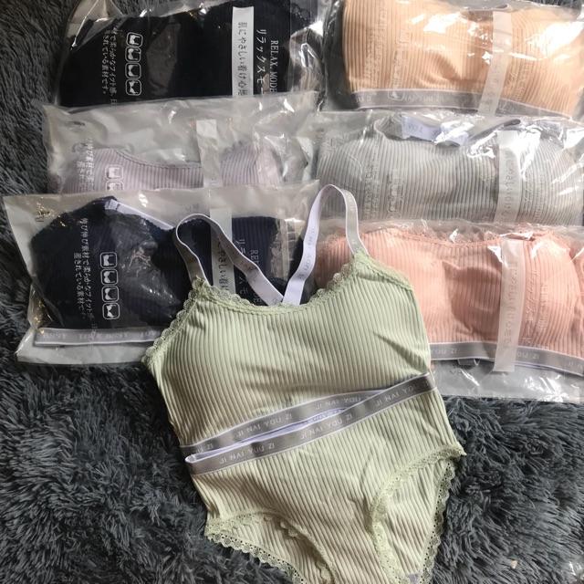 Set bra cotton kèm quần