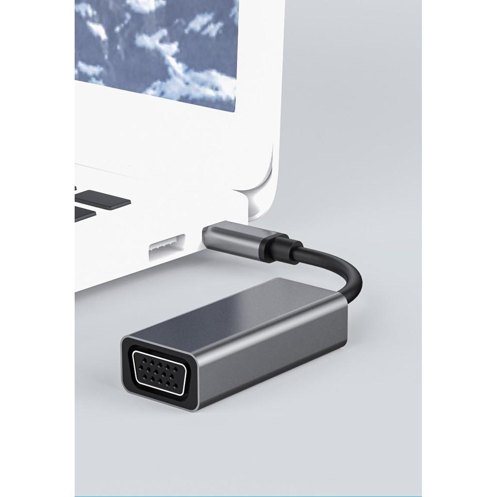 Cáp Chuyển Đổi USB Type C Sang VGA vỏ nhôm cao cấp