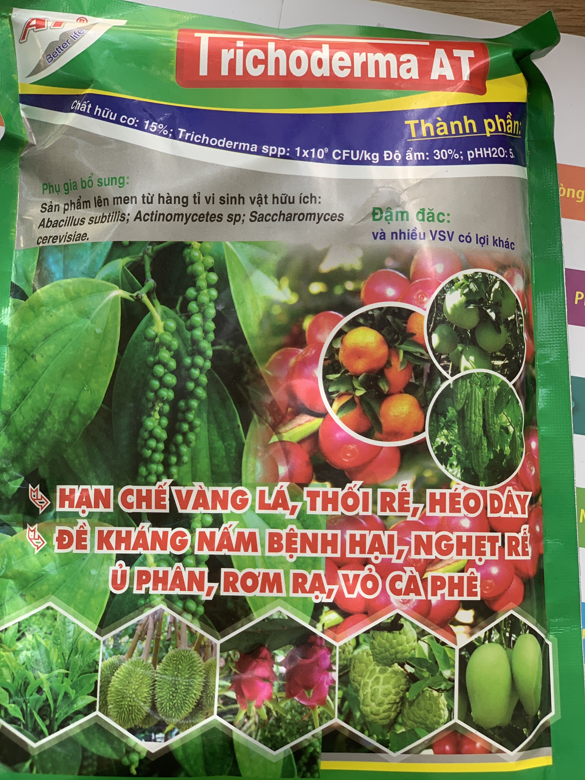 Nấm Trichoderma, nấm Trico, Ủ phân, ủ vỏ cà phê nhanh hoai mục - AT Trichoderma 1kg