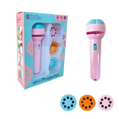Đồ Chơi Đèn Pin Chiếu Hình 80 Hình 3D Nhiều Màu Sắc Vui Nhộn Cho Bé