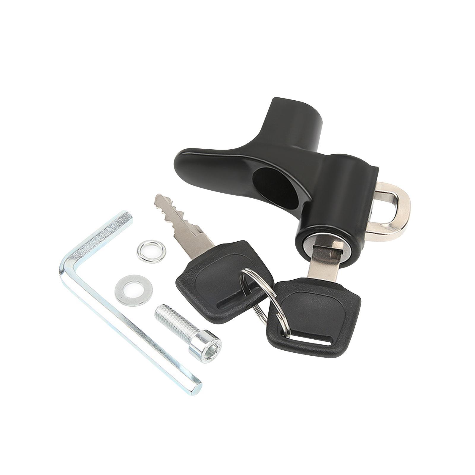 Black Motorcycle Lock Easy to Install Anti Lose for Street Bike