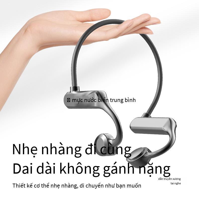 Phong cách mới nhất Khái niệm dẫn truyền xương phổ biến của Amazon Tai nghe Bluetooth 5.0 tai nghe không dây chống nước thể thao không nhét trong tai