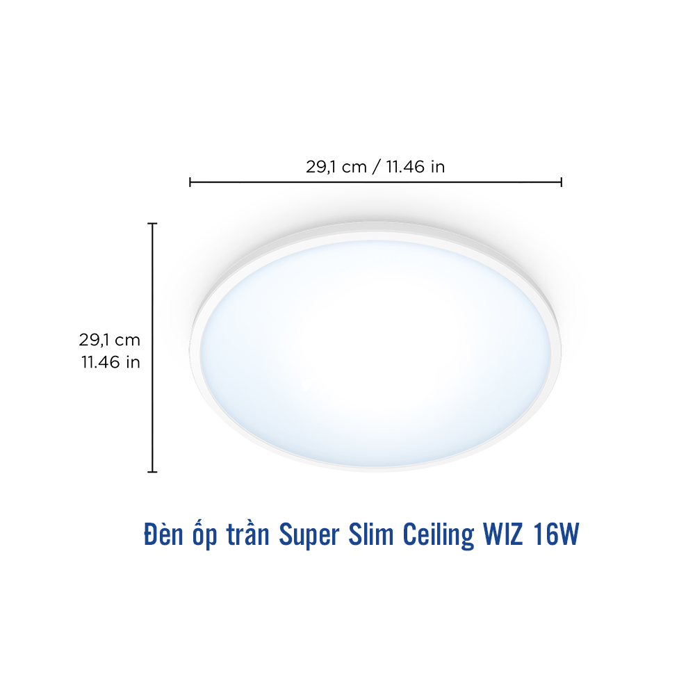 Đèn ốp trần Super Slim Ceiling WiZ 16W White 2700k - 6500k