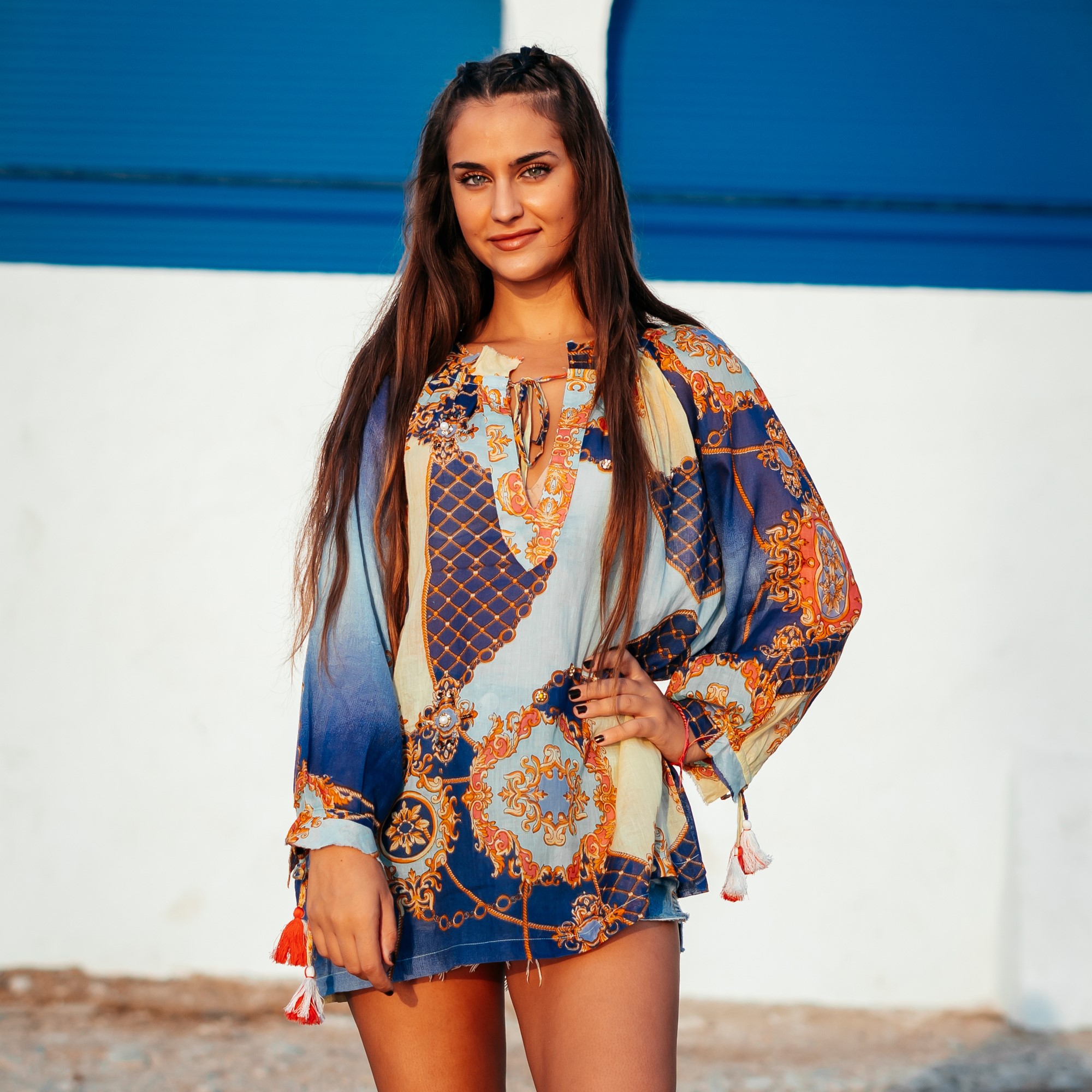 Áo Dài Tay Cotton Isla Bonita IB23192-NV
