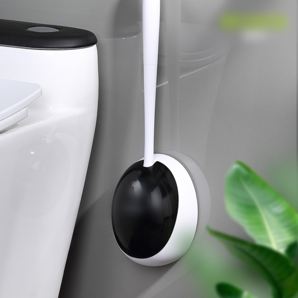 Chổi Cọ Vệ Sinh Kèm Kệ Để Chổi Cọ Rửa Toilet Thông Minh, Chổi Cọ Tolet Gắn Tường Tiện Lợi - Hàng Loại 1 - Chính Hãng MINIIN