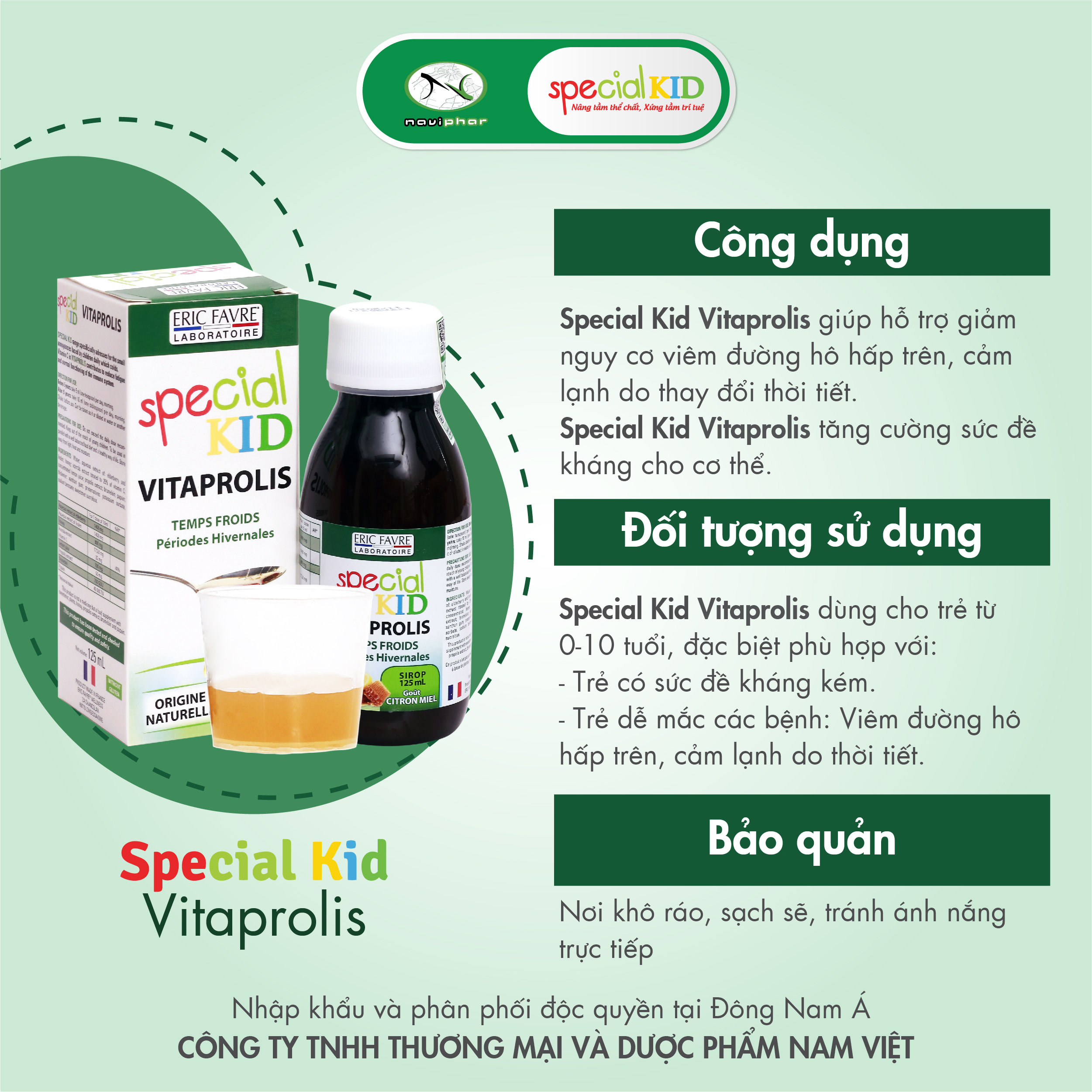 TPBVSK Special Kid Vitaprolis - Hỗ trợ giảm nguy cơ viêm đường hô hấp trên, hỗ trợ tăng cường sức đề kháng