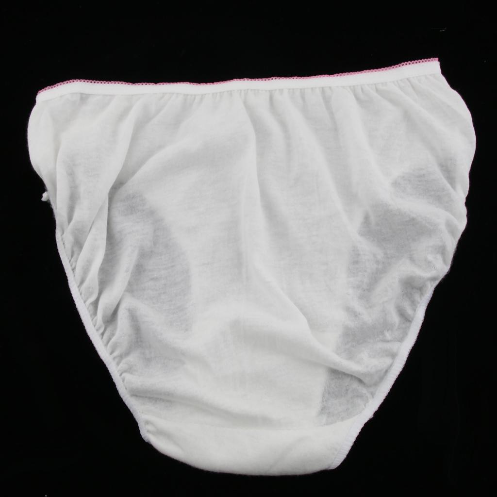 5 Pieces / Pack Lady Women Disposable Cotton Large Underwear Travel Panties Briefs