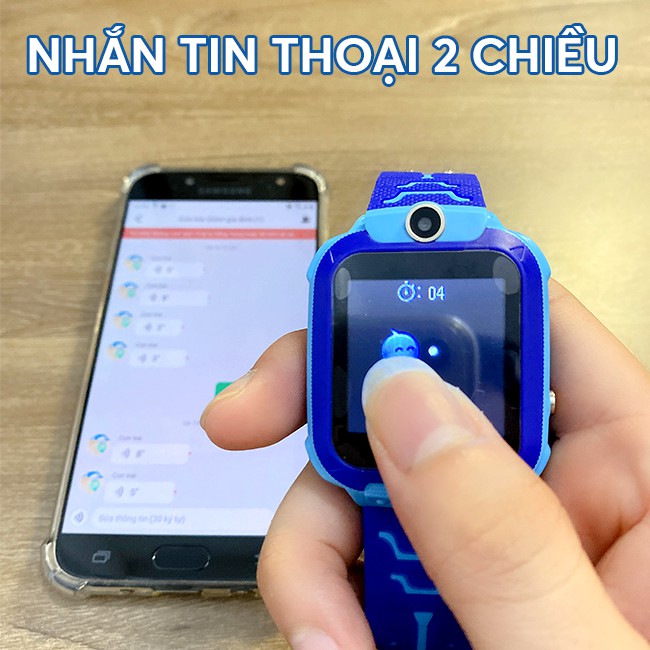 Đồng Hồ Thông Minh Trẻ Em Dohora VN 12 Nghe Gọi, Định Vị Vị Trí LBS Chống nước IP67 Có  Camera Và Gọi Khẩn Cấp - Hàng Nhập Khẩu