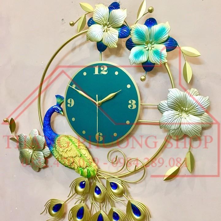 Đồng Hồ Treo Tường Trang Trí Chim Công Ngày Xuân TP-014