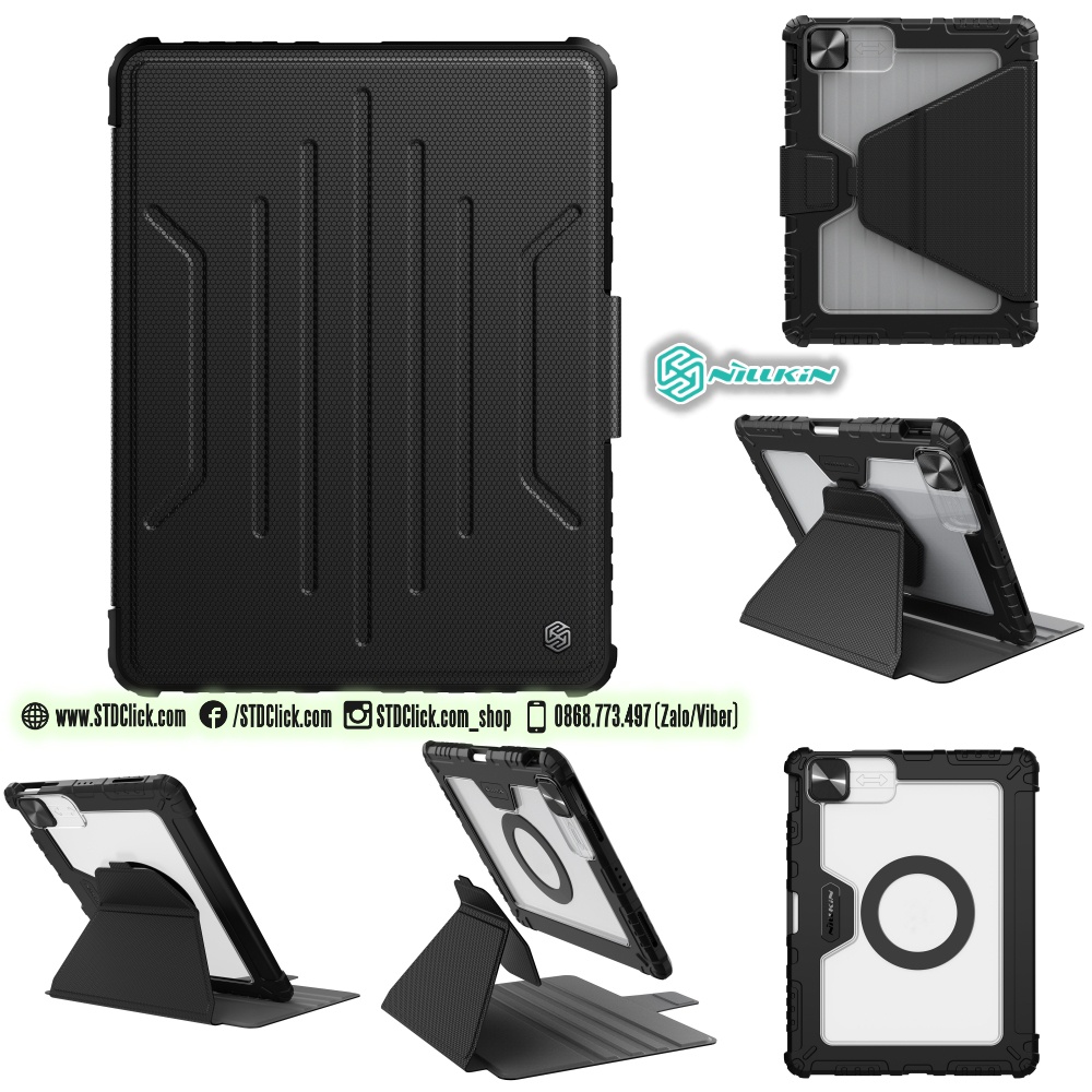 BAO DA DÀNH CHO IPAD PRO M2 11 2022 - M1 11 2021 - 11 2020 - AIR 4 10.9 2020 - AIR 5 10.9 2022 NILLKIN BUMPER SNAPSAFE