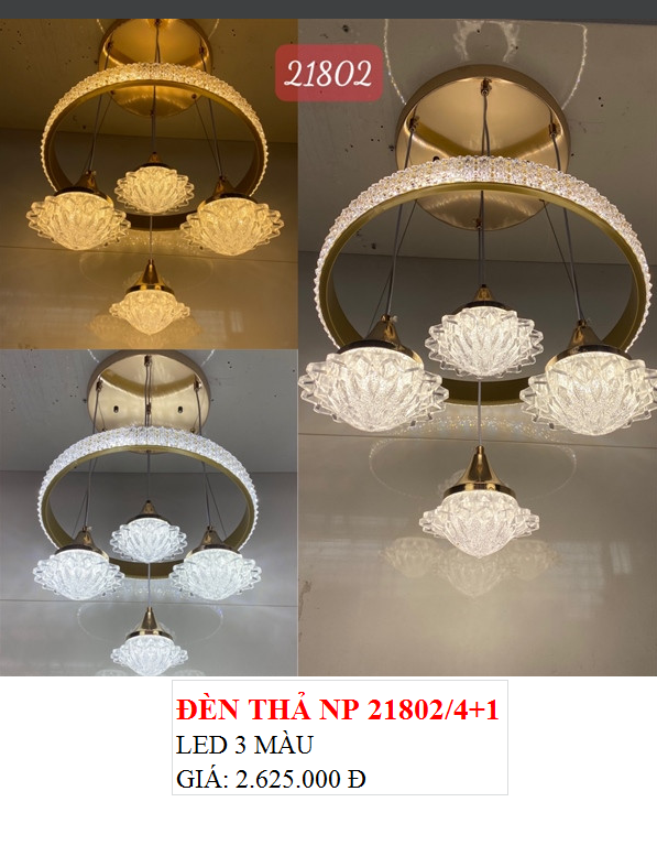 Thả bàn ăn 4 bóng led siêu sáng