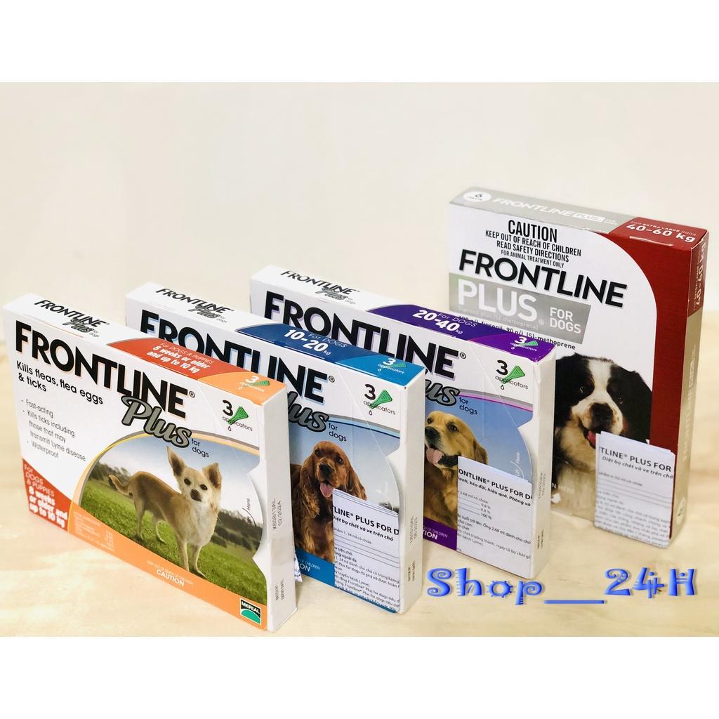 Nguyên hộp (3 ống/hộp) FRONTLINE PLUS DOG nhỏ gáy giúp sạch ve rận, bọ chét cho Chó