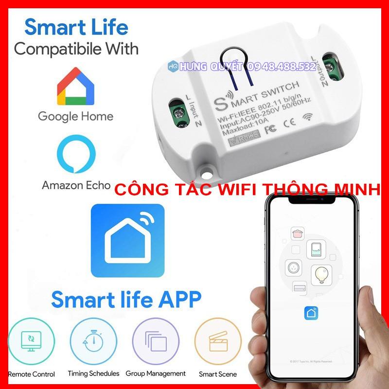 Công tắc thông minh wifi công tắc không dây điều khiển từ xa qua điện thoại công tắc hẹn giờ QIACHIP Smart Home Hàng nhập khẩu