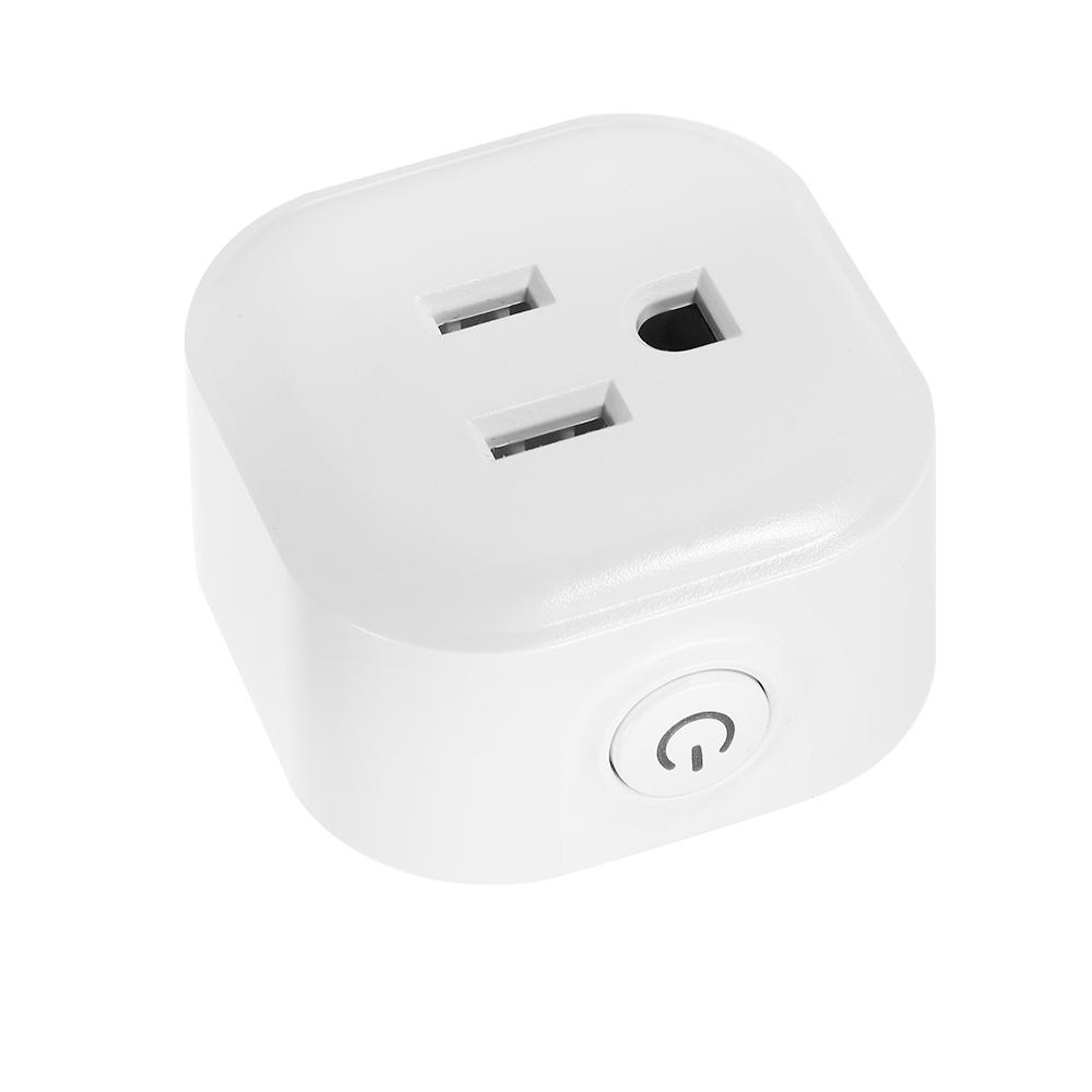 Mini Wifi Smart Socket with Energy Monitoring Function Bulgy On/Off Button Smart Alexa Outlet Support APP Remote Control Timing Function Voice Control for Amazon Alexa for Google Home/Nest IFTTT No Hub Required Smart Home Plug