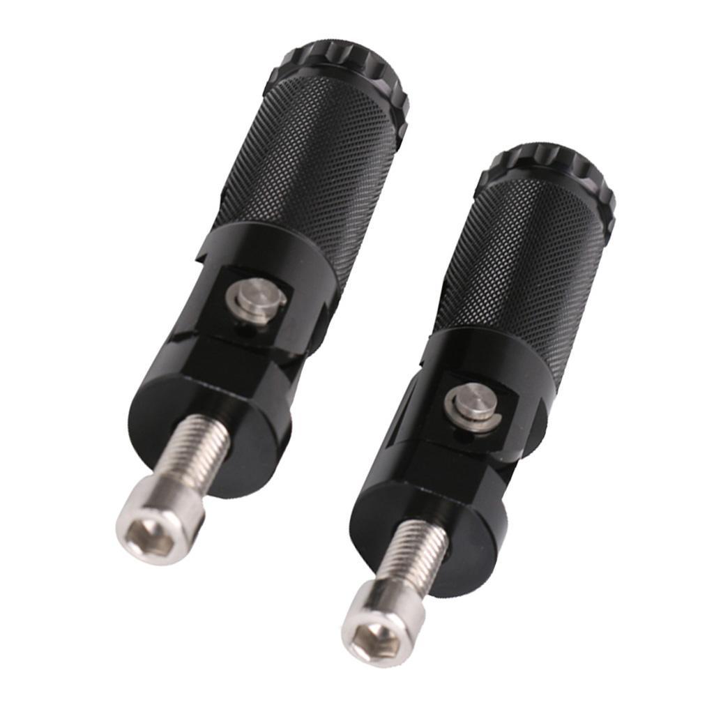 2Pcs Black Aluminum Motorcycle Motocross Foot Pegs Footrest Footpegs