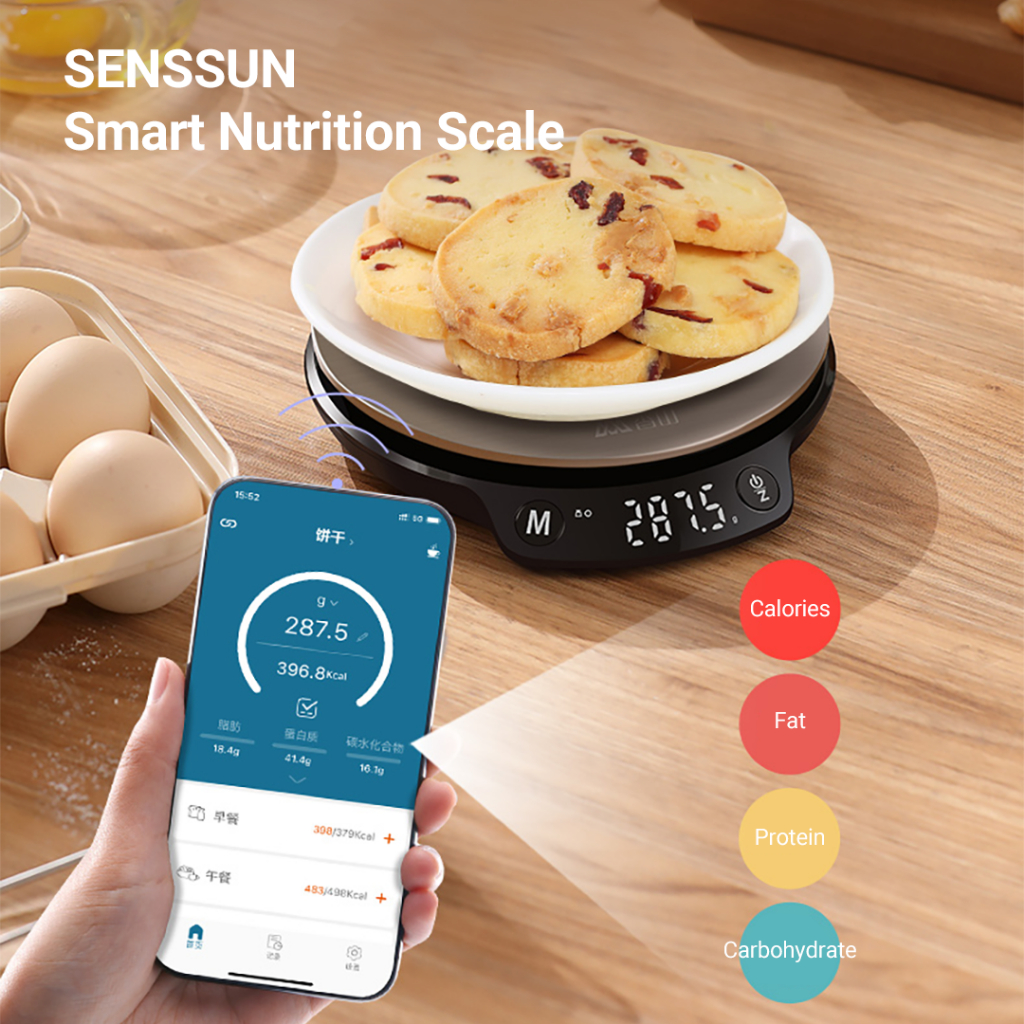 Xiaomi youpin Cân Điện Tử Cảm Ứng bluetooth Thông Minh 5kg 0.1g Độ Chính Xác Cao