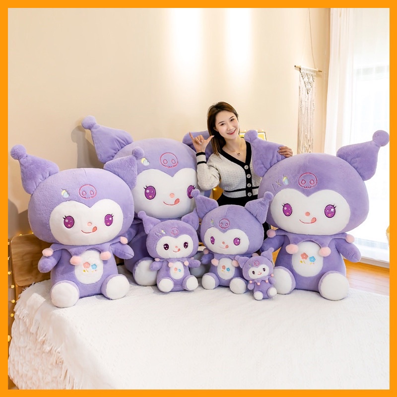 Thú bông thỏ melody kuromi tím - Size từ 26cm đến 60cm - Quà tặng gấu bông thỏ siêu dễ thương - Gối ôm mềm mịn cho bé