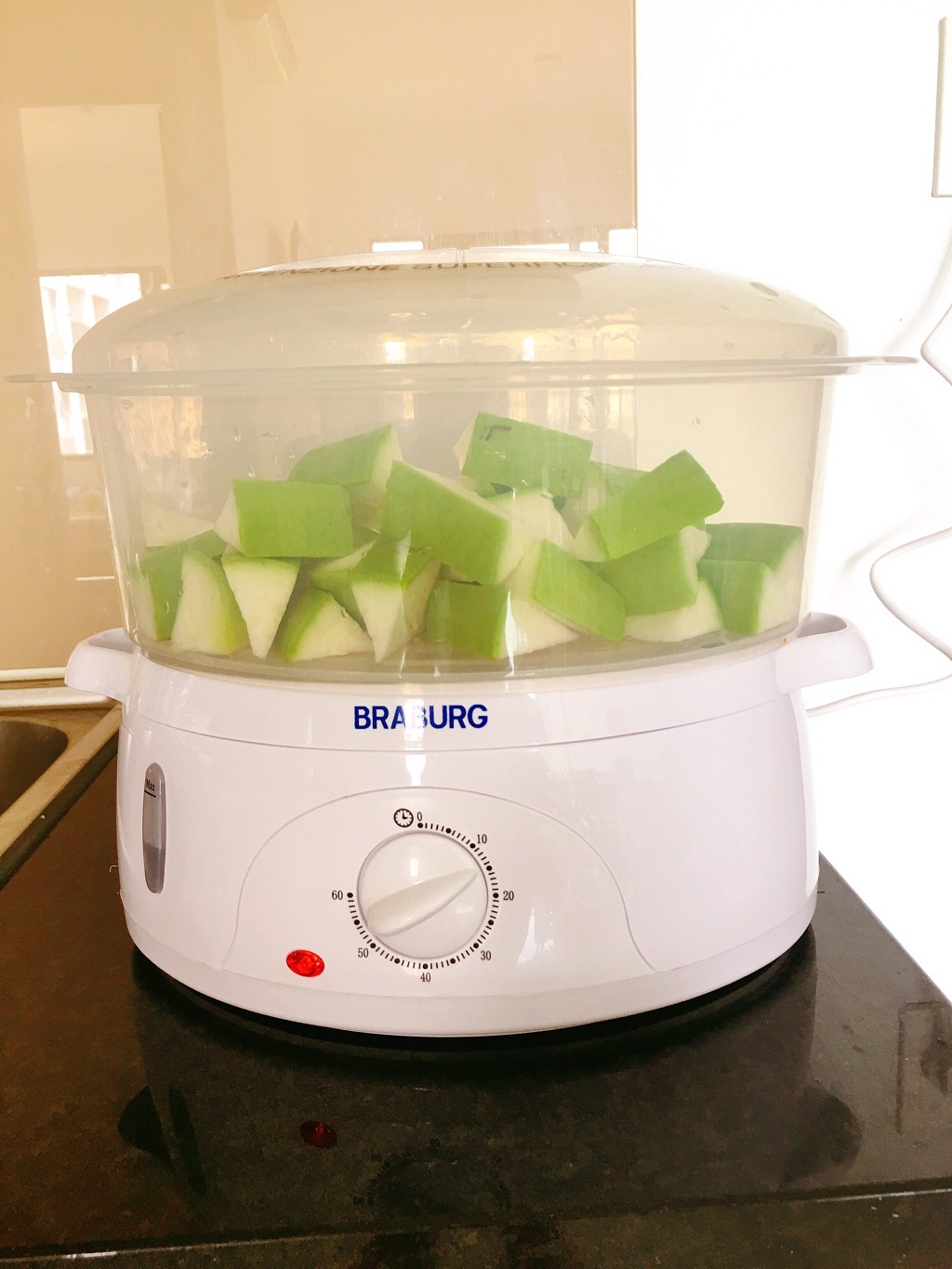 Nồi Hấp Điện Đa Năng 3 Tầng Braburg Tự Động Hấp Hoàn Toàn- Hàng Chính Hãng
