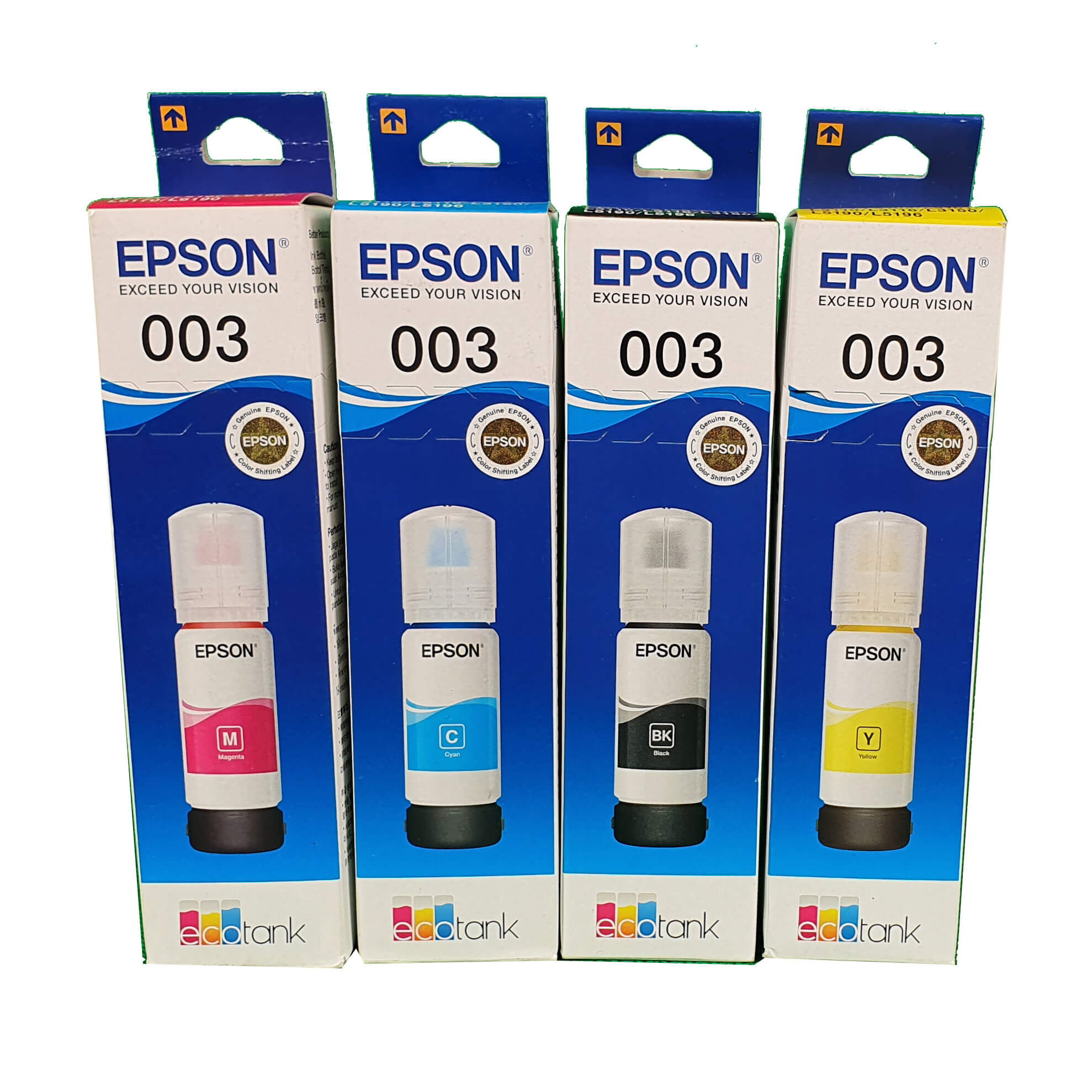 Bộ mực chính hãng Epson 003 Đen/Xanh/Đỏ/Vàng - Hàng chính hãng