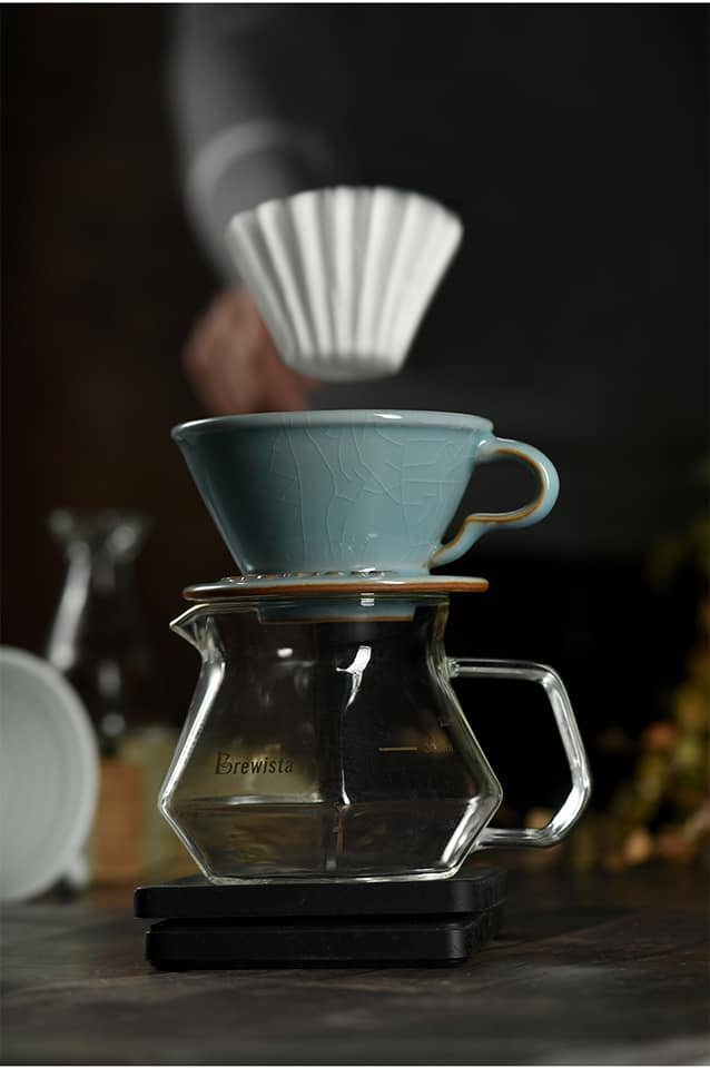 Phễu lọc cà phê Next Wave sứ cao cấp Brewista Dripper - màu xanh ngọc