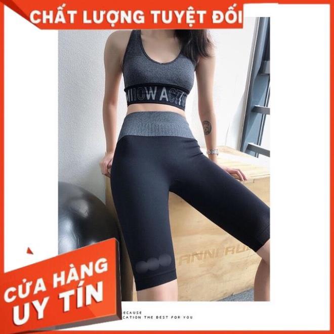 Quần tập ngố cao cấp Gym nữ cạp lưng cao, co giãn 4 chiều,dùng tập Yoga, Gym, Zumba, Aerobic Just KK