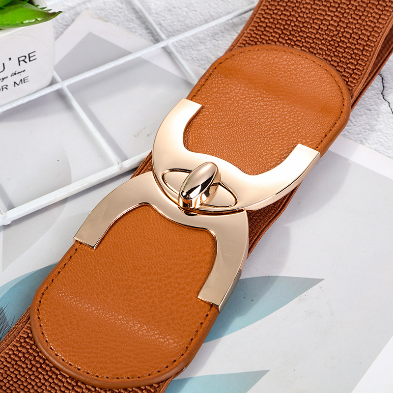 Thắt lưng nữ bản to dây nịt đai váy nịt bụng 6cm H8