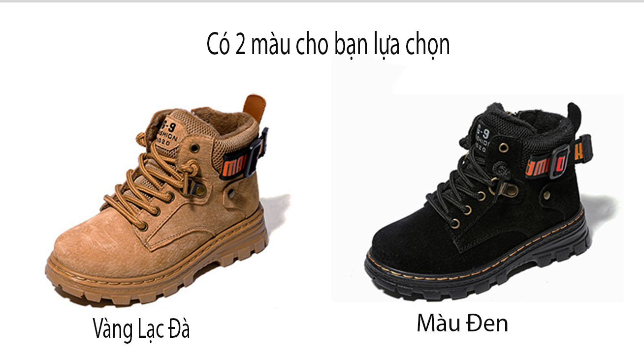 GIAY.8877 Giày Martin Boots trẻ em nam và nữ chống nước, chống mòn bảo vệ đôi chân của bạn