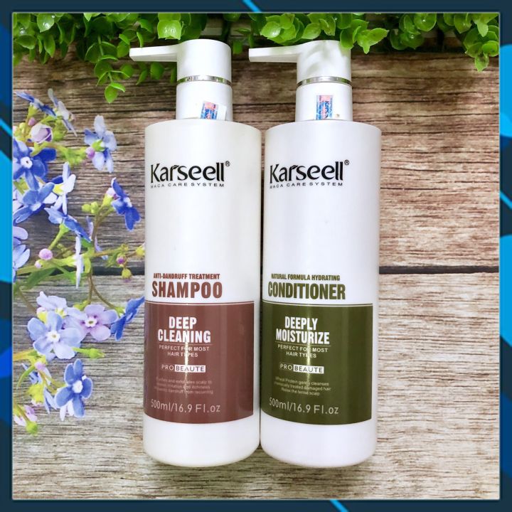 Bộ dầu gội xả Karseell Maca chuyên nghiệp Salon ngăn ngừa gàu 500ml