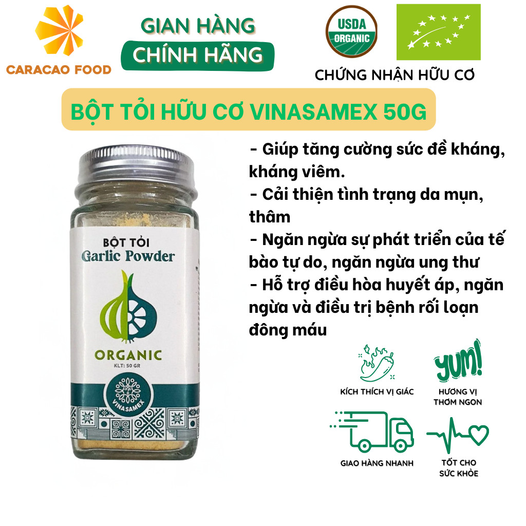 Bột tỏi hữu cơ Vinasamex 50g