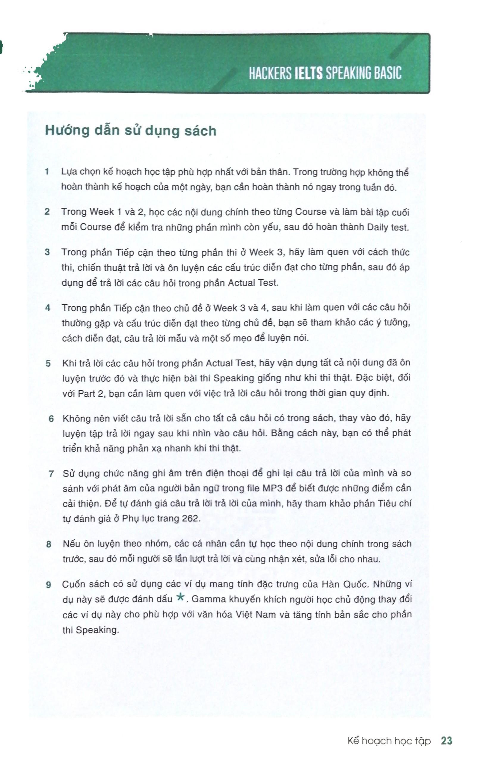 Sách Hackers IELTS Basic- Speaking - ảnh 8
