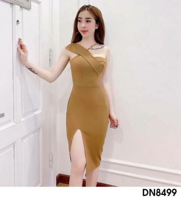 Đầm body xẻ tà dây chéo sexy