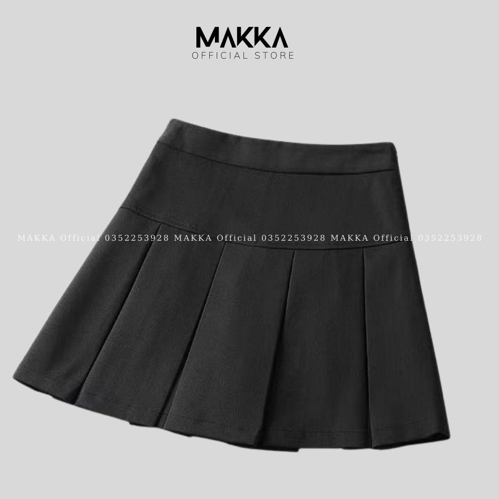 Chân váy tennis xếp ly to 3 màu trendy đen trắng xám thời trang 5321