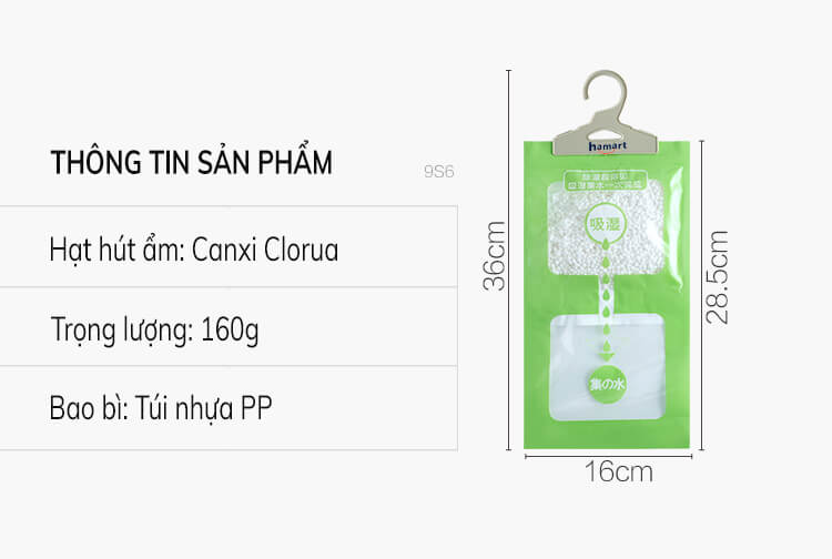 Túi Hút Ẩm Lớn Có Móc Treo Tủ Quần Áo 120g 2 Ngăn Chống Ẩm Mốc Hiệu Quả Tiện Lợi