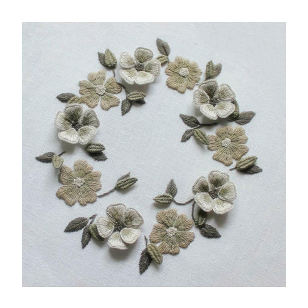 Pre - Printed   Flower   Pattern   Decorative   Embroidery   Stumpwork   Kit