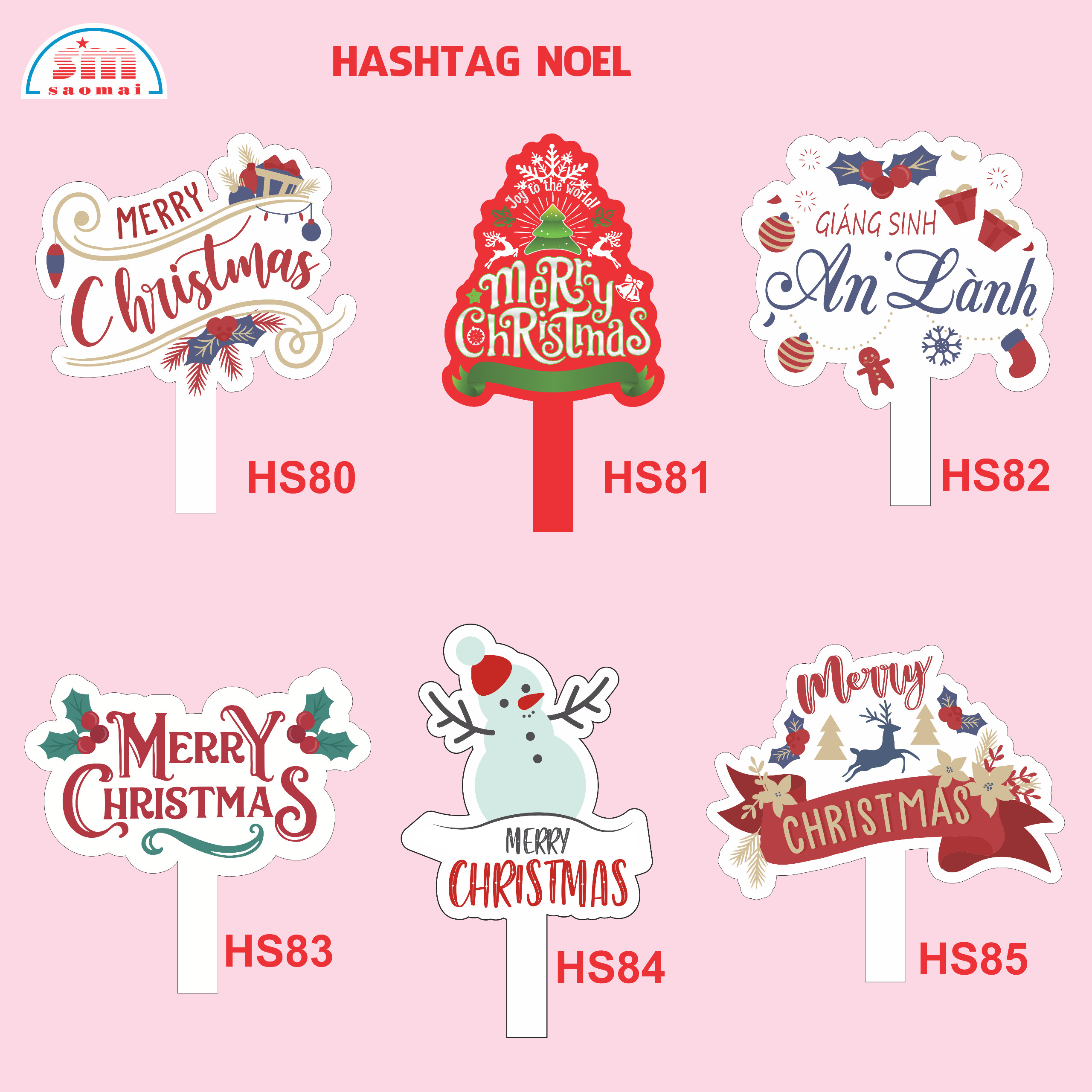 Hashtag cầm tay Noel