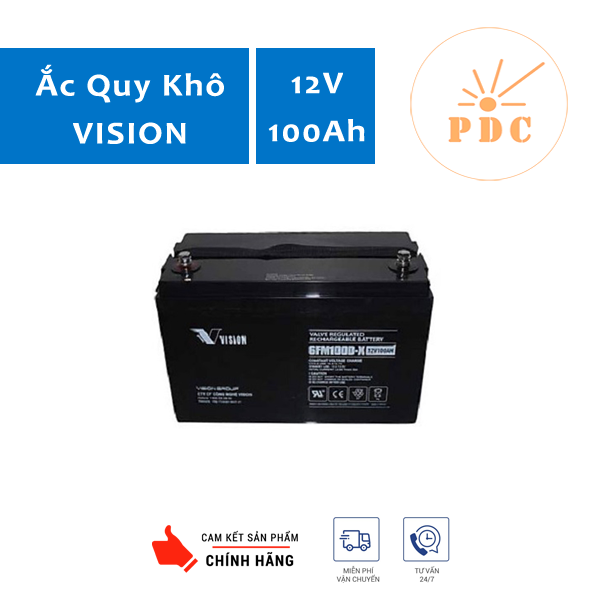 Acquy Vision 6FM100D-X 12V 100Ah - (PDC-TECH)