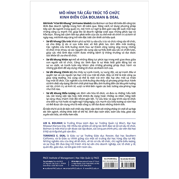 Sách PACE Books - Tái cơ cấu tổ chức - Lee G. Bolman, Terrence E. Deal