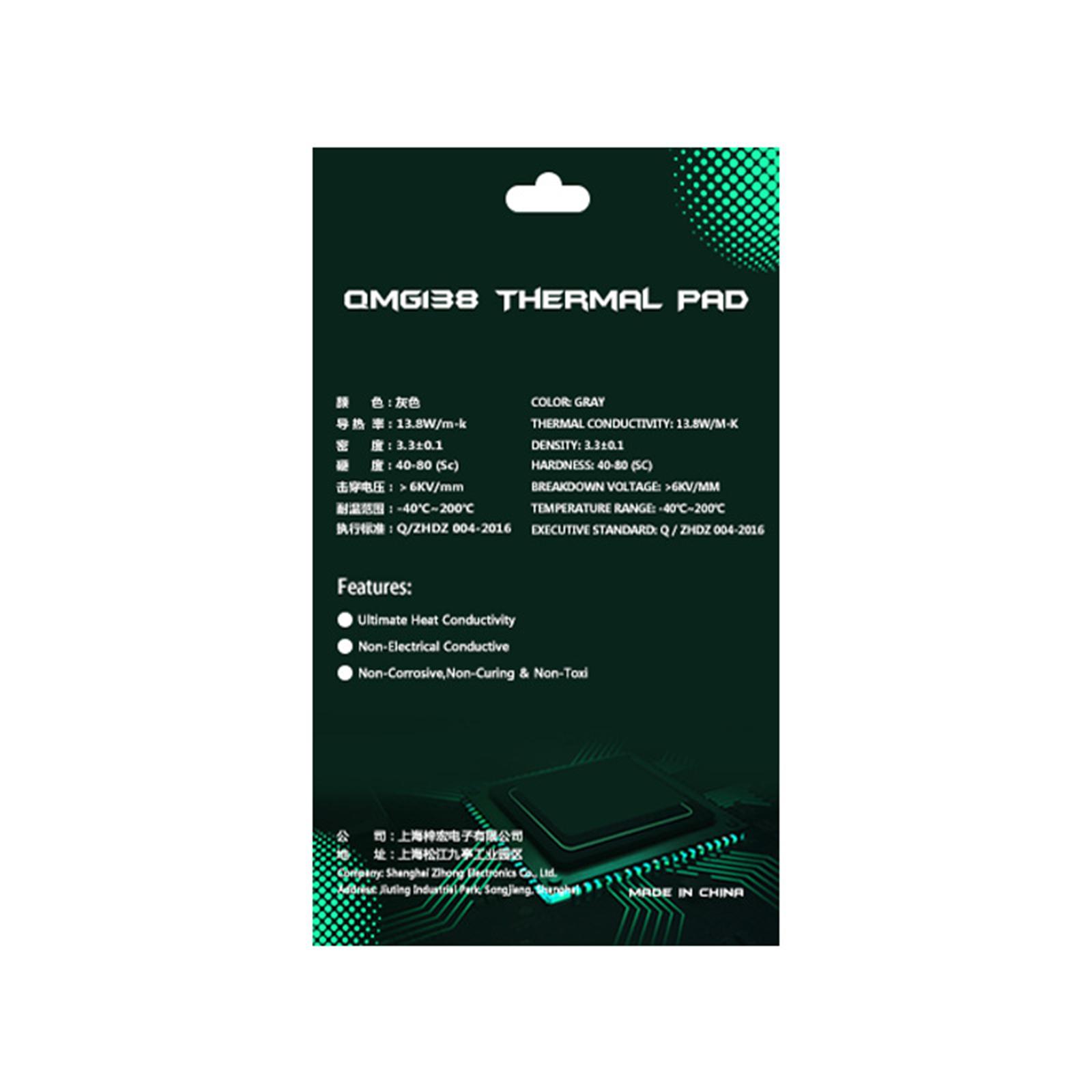 Silicone Thermal Pad Grease Pad 13.8 W/mK for CPU Coolers Graphics Card, Durable