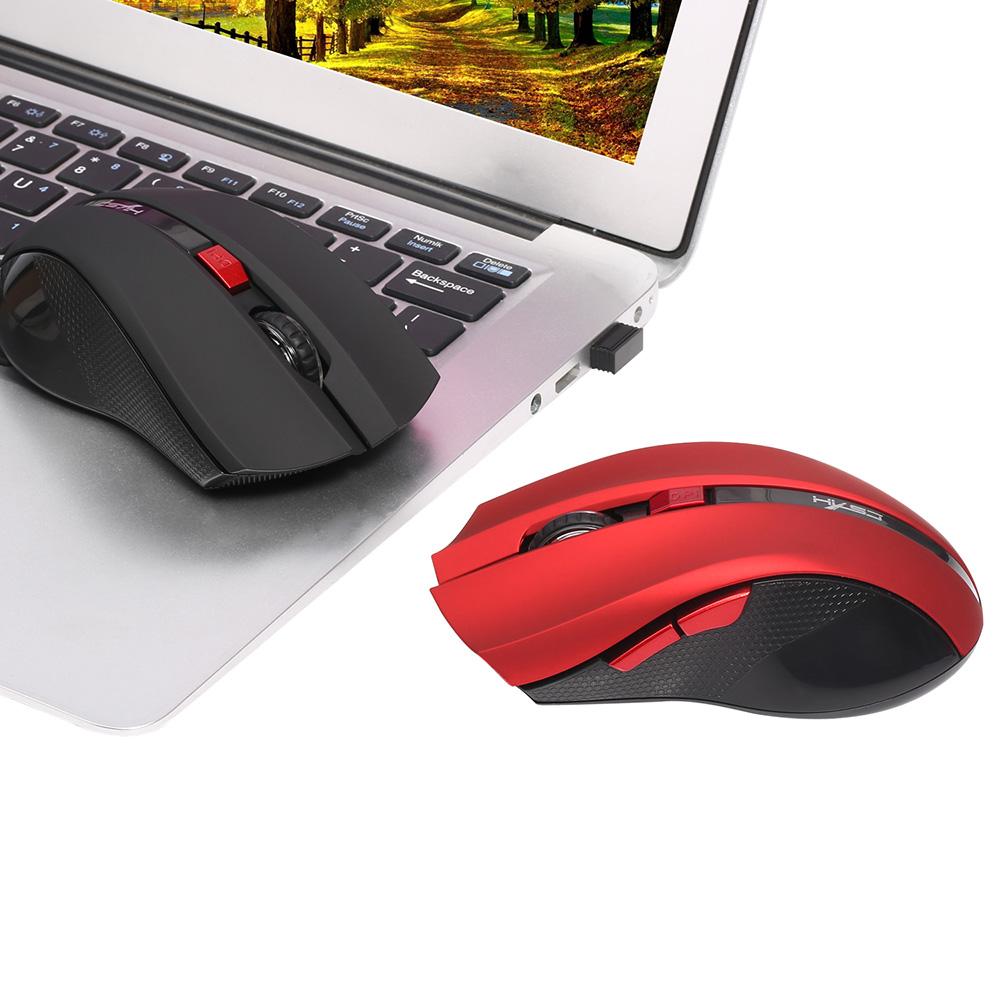 HXSJ Ergonomic Optical Office 2.4G Wireless Gaming Mouse Mice Adjustable 2400 DPI with 6 Buttons for Mac Laptop PC