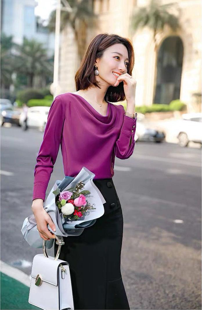 ÁO SƠ MI CỔ ĐỔ DUYÊN DÁNG BY3321