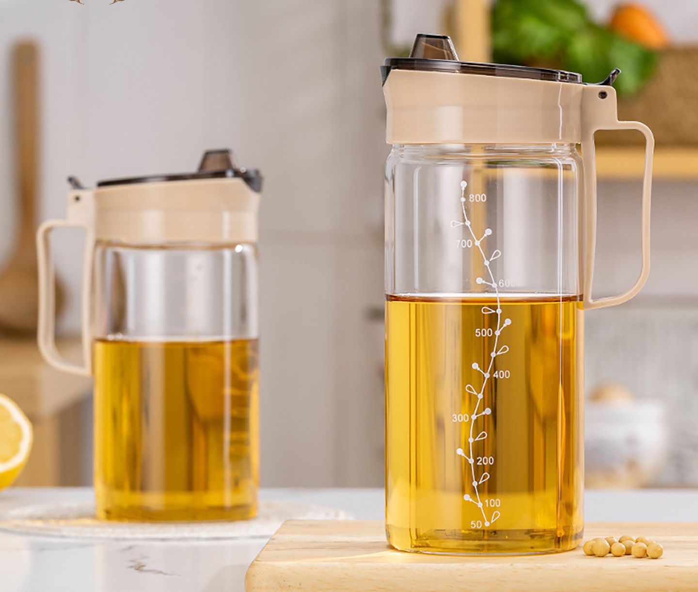 Bình Dầu Thuỷ Tinh 800ml THỦY TINH NẮP KÍN RÓT DẦU ĂN - GIA VỊ - NƯỚC CHẤM TIỆN DỤNG