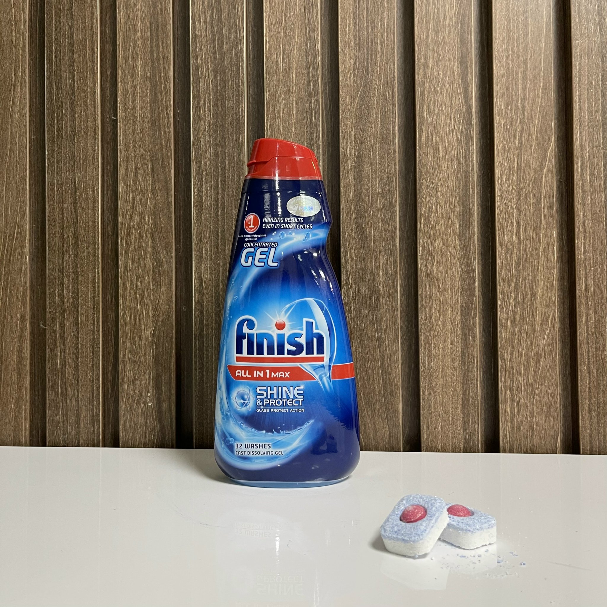 Gel rửa bát Finish All in 1 Shine &amp; Protect 2x 650ml