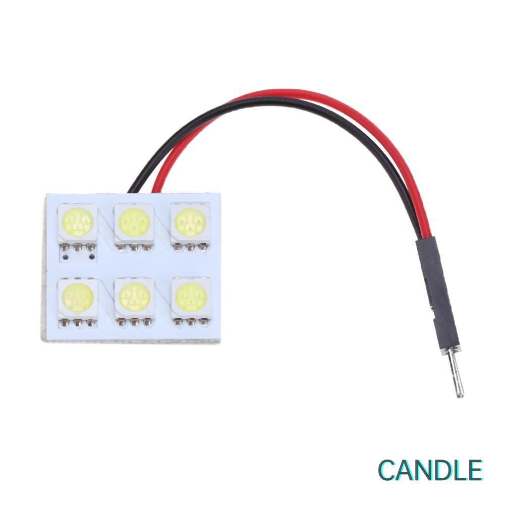 Bảng Đèn Led Ánh Sáng Trắng Dc 12v 5050 6smd T10 Cho Nội Thất Xe Hơi