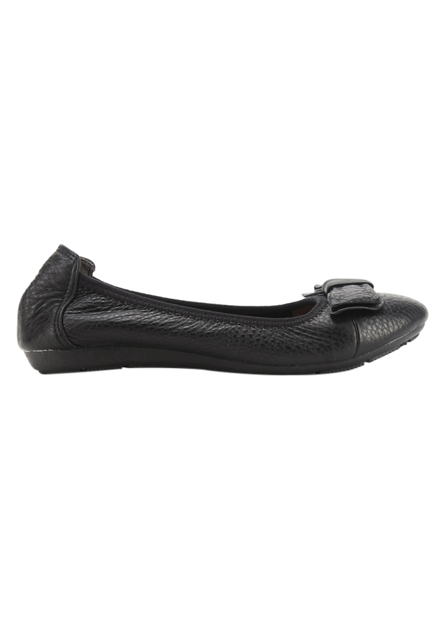 Giày Nữ Búp Bê Da Bò Huy Hoàng HT7906 - Đen