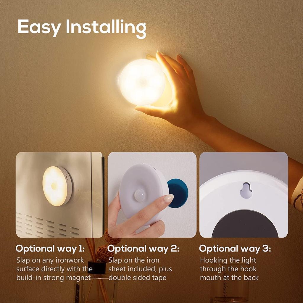 Đèn Led PIR Cảm Biến Chuyển Động PIR Cho Cầu Thang Phòng Ngủ/Cầu Thang/Phòng Bếp/Nhà Bếp/Closet/Phòng Ngủ Có Cổng Sạc USB
