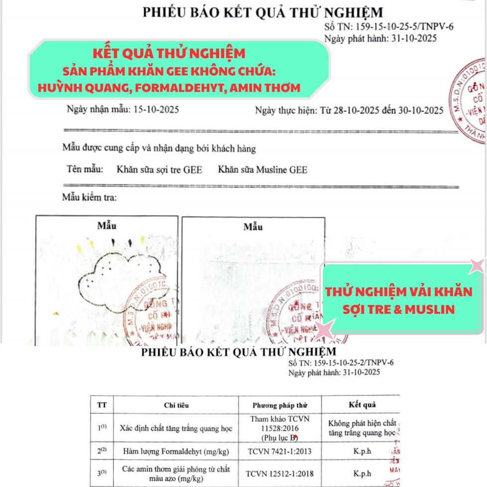 [Bán Lẻ] Khăn Tắm Đa Năng Sợi Tre GEE 2 Lớp Mềm, Thấm Hút Tốt, Không Bụi Vải An Toàn Cho Bé Sơ Sinh - Lẻ 1c - HT Gấu Nâu